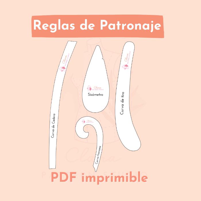 Reglas de Patronaje PDF Imprimible - Clara Pattern Studio